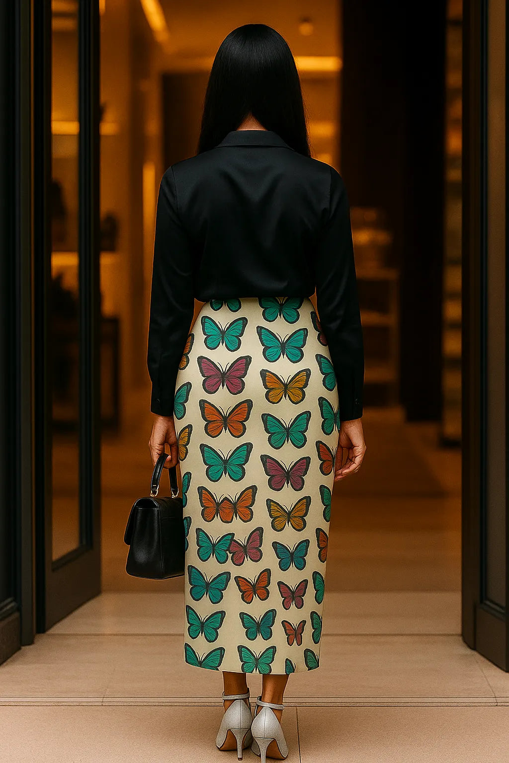 π Butterfly Elegance Pencil Skirt π