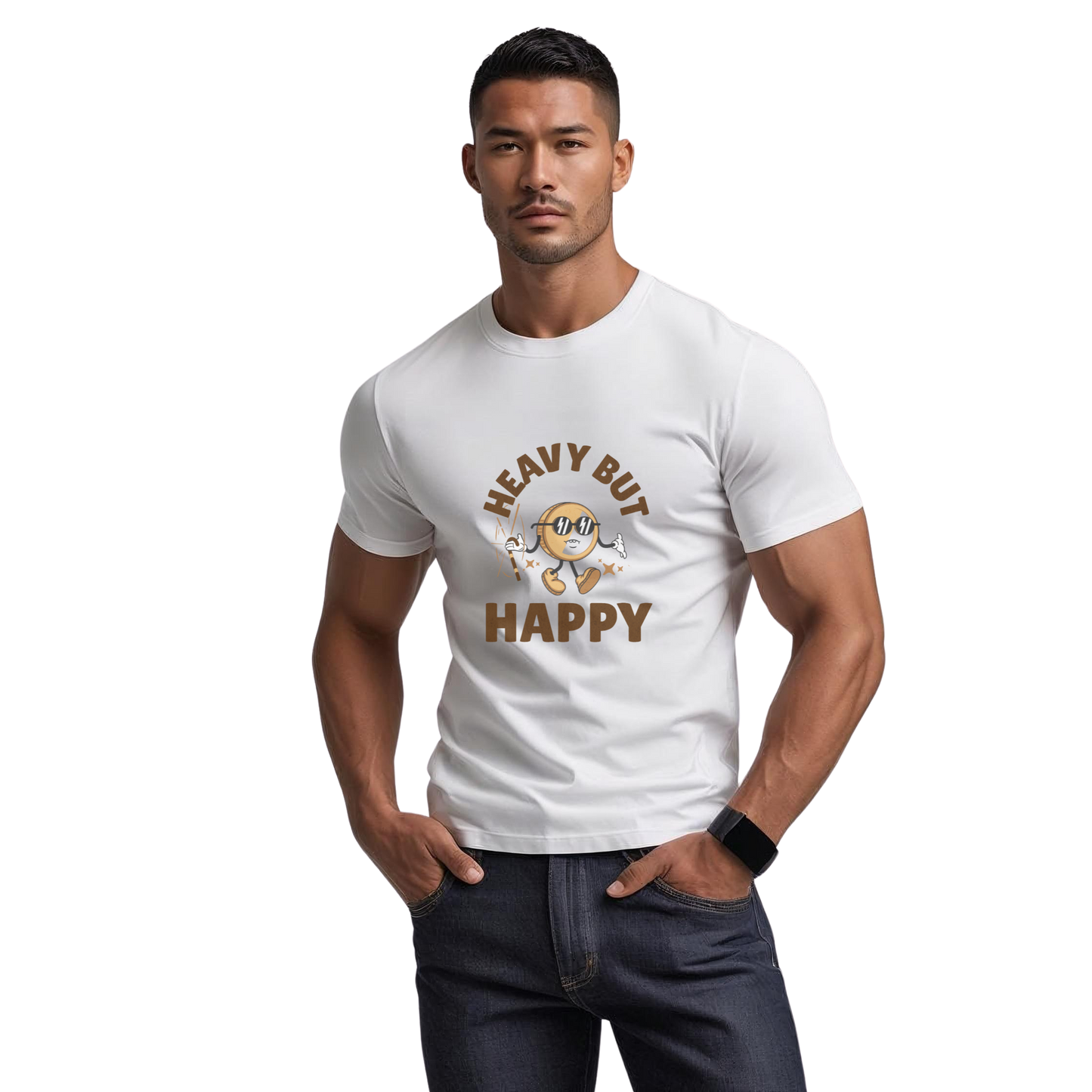 Heavy But Happy Plus Size Unisex Classic Crew T-Shirt