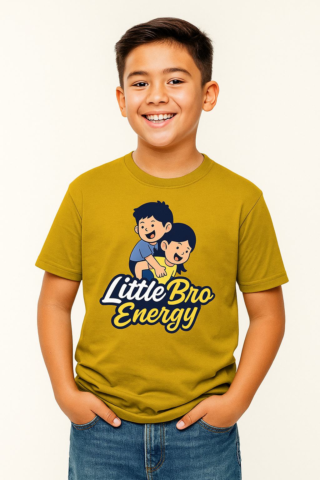 β‘π¦ "Little Bro Energy" Boy T-Shirt π¦β‘