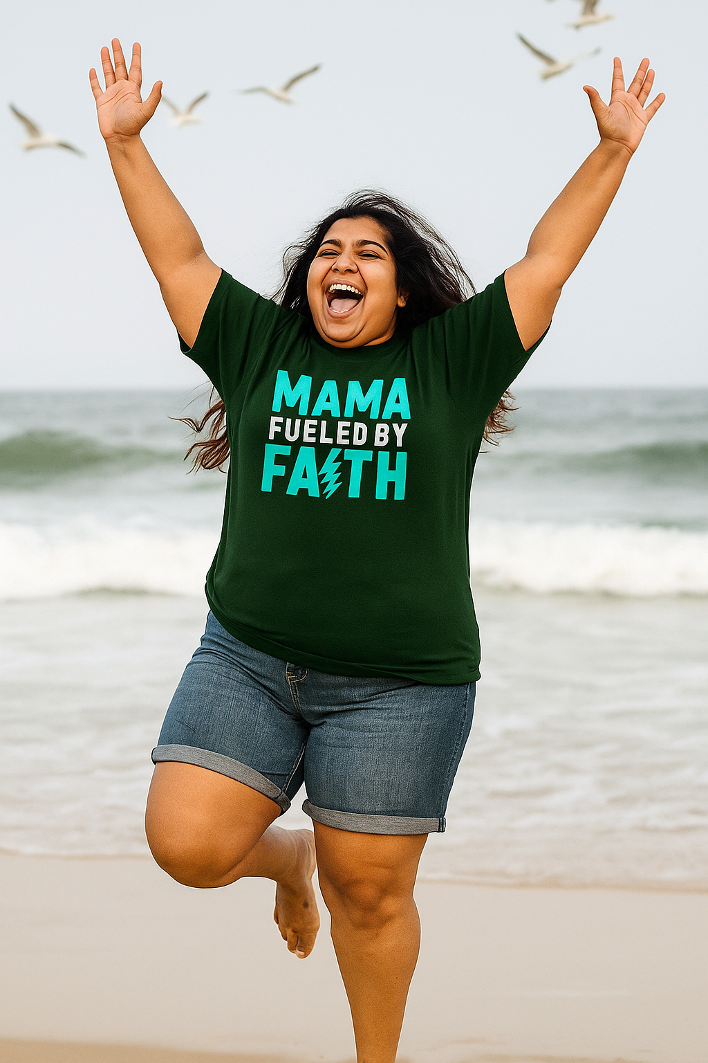 β¨ Mama Fueled by Faith - Plus Size T-shirt πͺβ‘