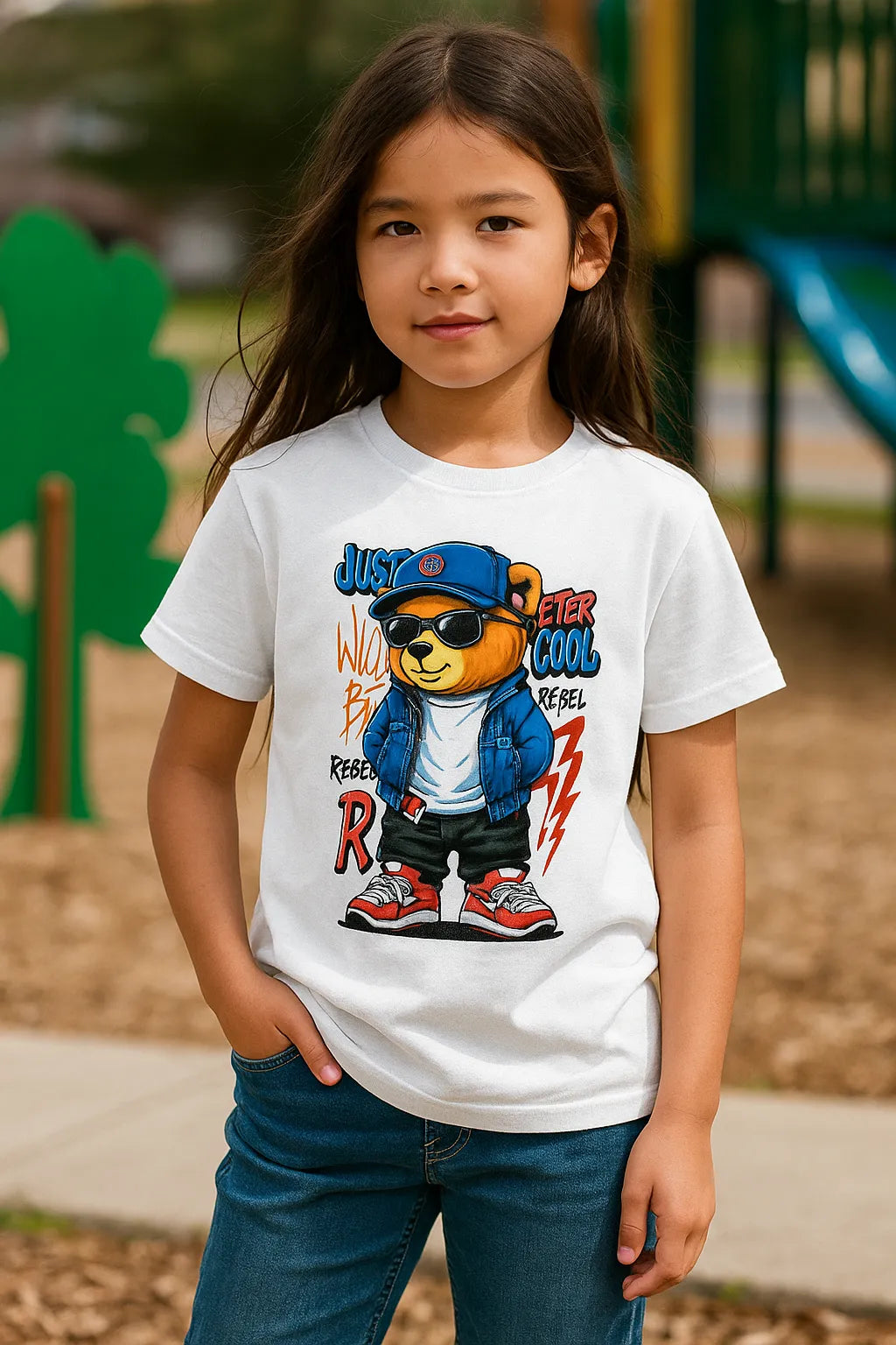 Girls Rebel Teddy Tee π»β‘