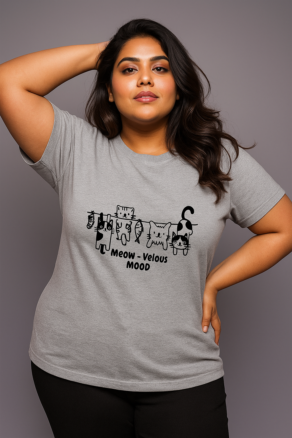 πΎ Meow-Velous Mood - Plus Size Unisex T-Shirt β