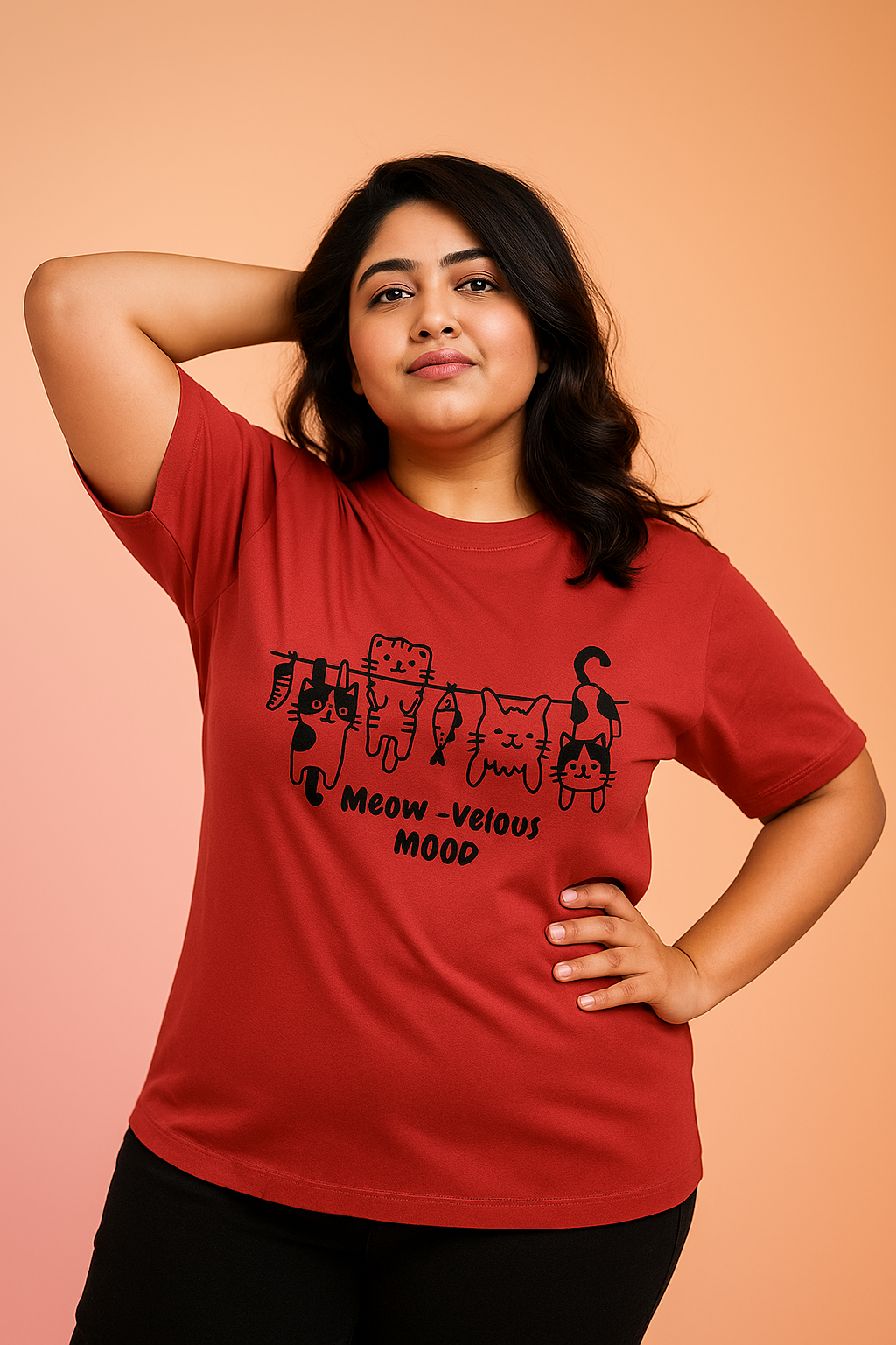 πΎ Meow-Velous Mood - Plus Size Unisex T-Shirt β