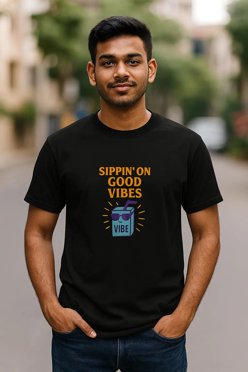 🥤 "Sippin’ on Good Vibes" - Unisex T-Shirt