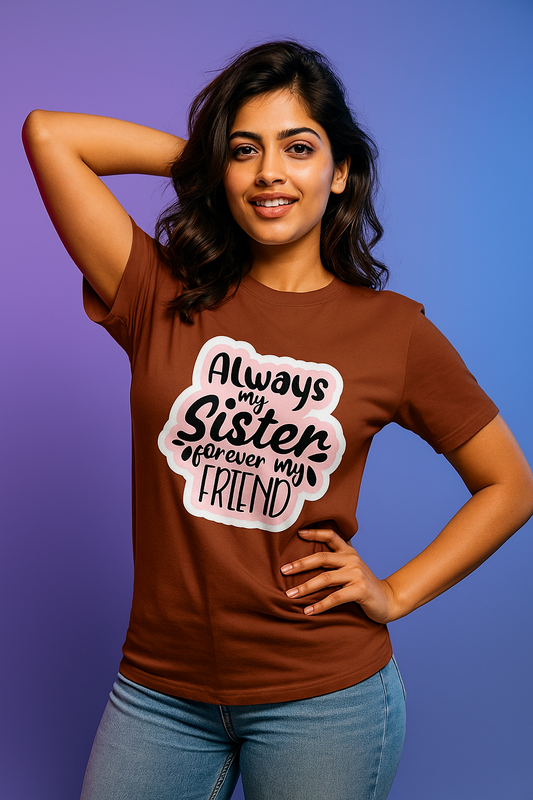 👭💖 "Always My Sister, Forever My Friend" T-Shirt 💖👭