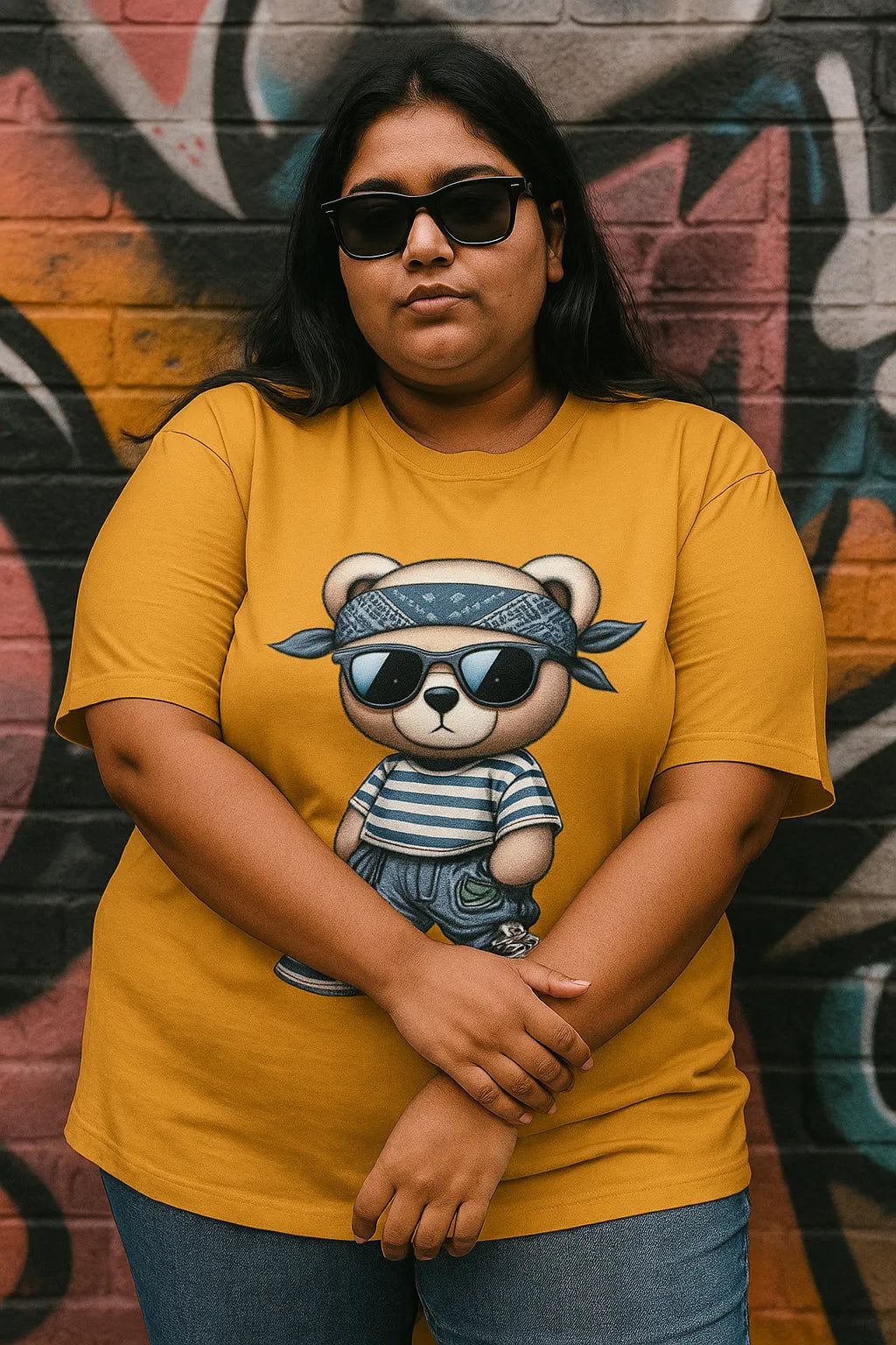 Bandana Bear Swag - Plus Size Tee 🐻🕶️
