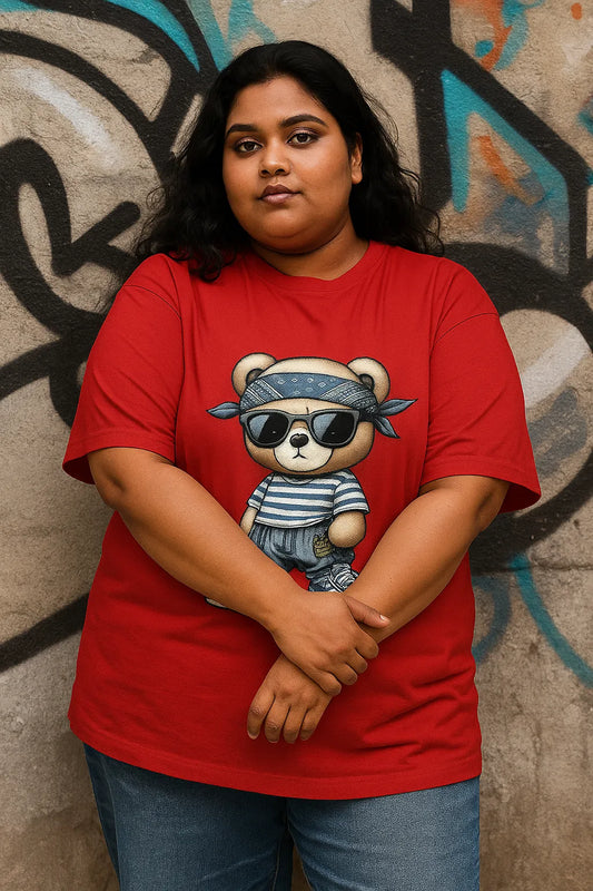 Bandana Bear Swag - Plus Size Tee 🐻🕶️