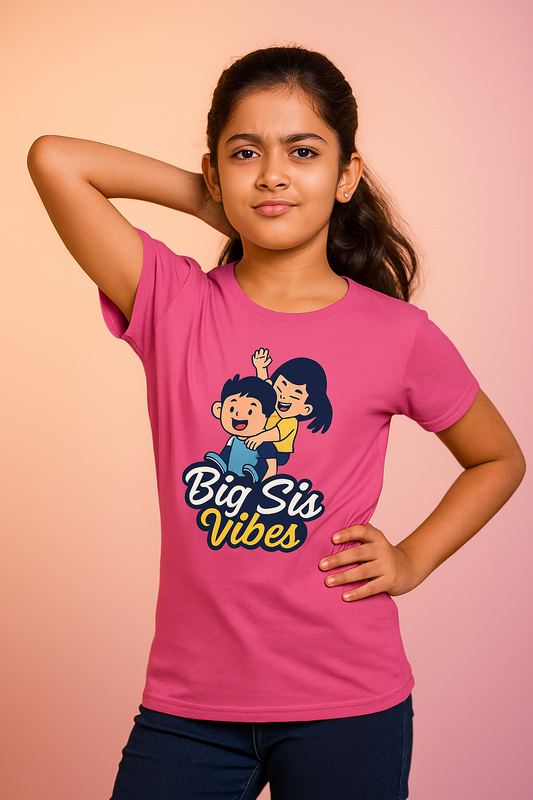 👧🌟 Big Sis Vibes - Girl's T-Shirt🌟👧