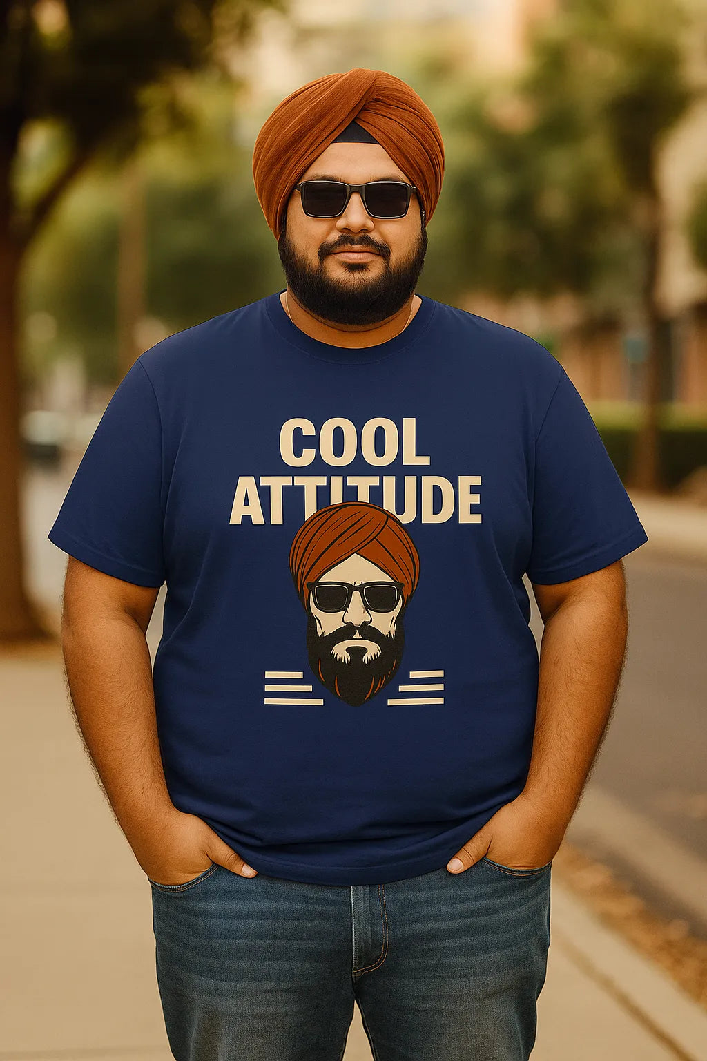 💪 Plus Size Men's Graphic T-Shirt – Cool Attitude