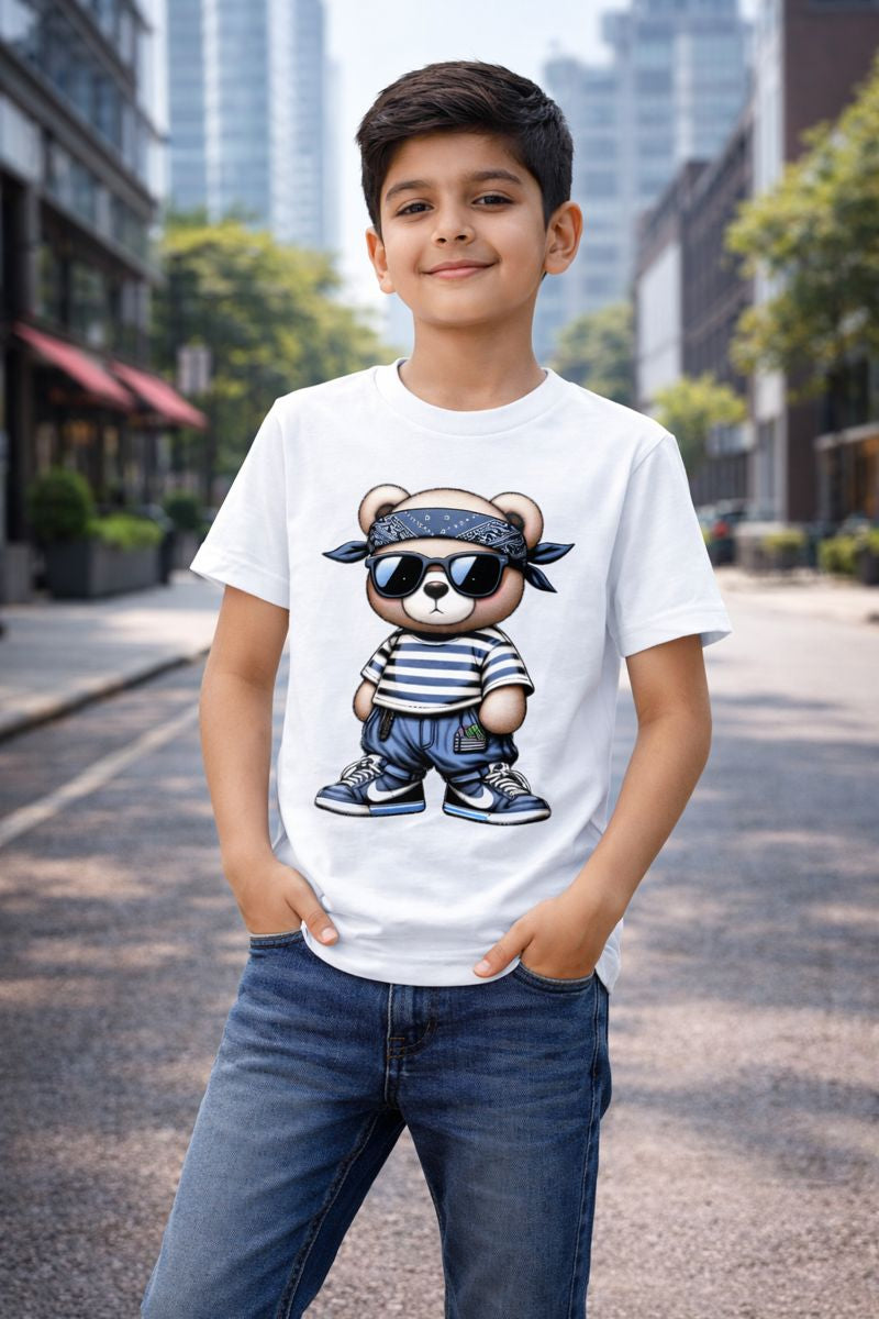 🌟 Cool Teddy Street Boys T-Shirt 🧸😎
