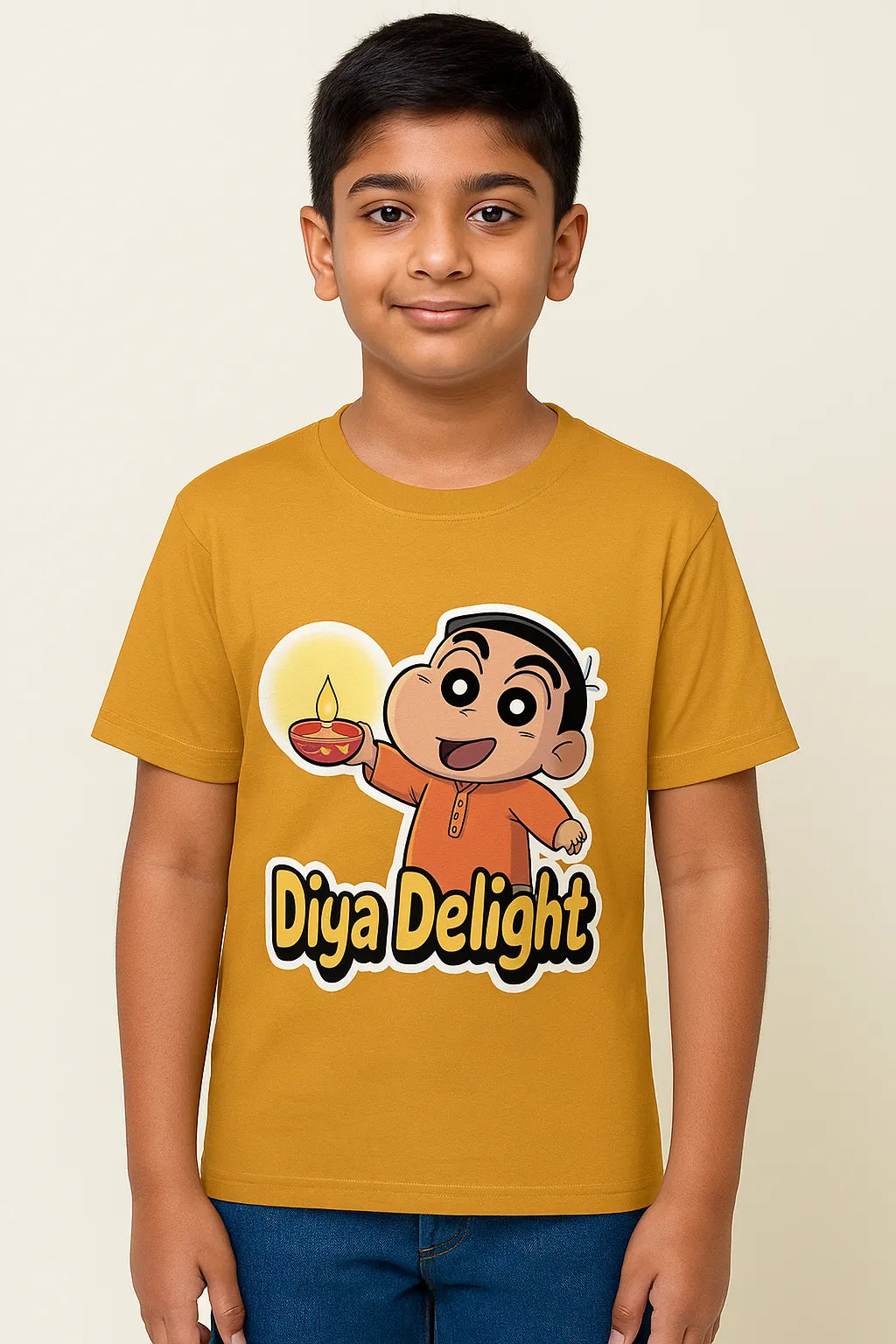 🪔 Diya Delight-  Boys’ T-Shirt 🪔