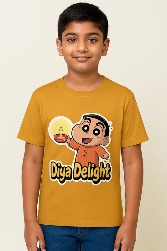 🪔 Diya Delight-  Boys’ T-Shirt 🪔