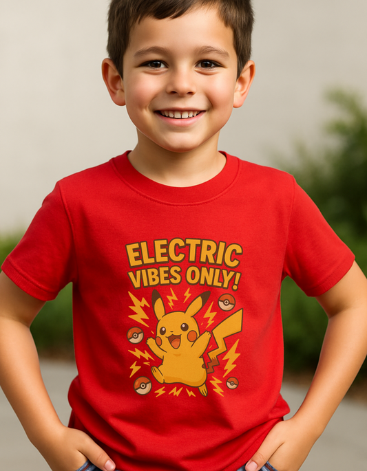 ⚡ Boys’ Graphic T-Shirt – Electric Vibes Only!