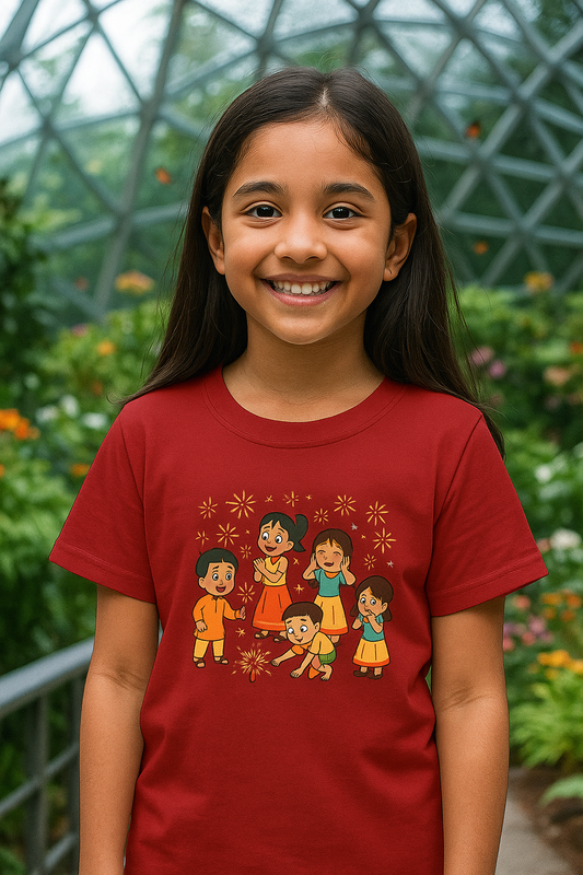 👧✨ Festive Squad Girls T-shirt – Limited Edition ✨👧