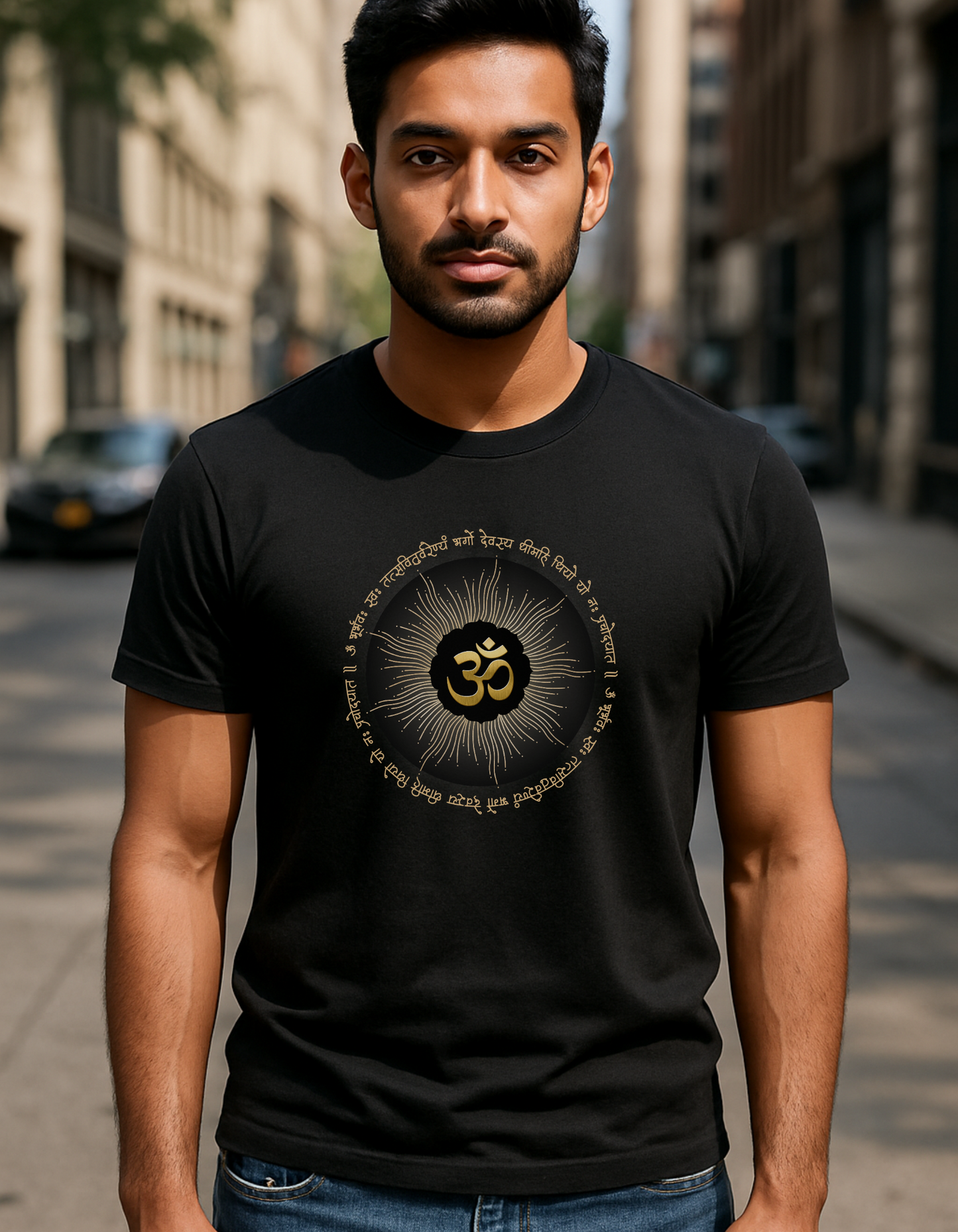 Spiritual Essence Om-Gayatri Mantra Men's T-Shirt