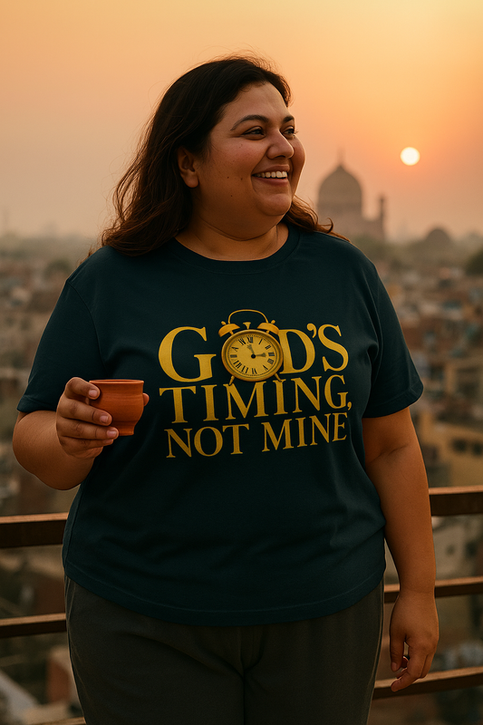 🕰️ "GOD'S TIMING, NOT MINE"- Unisex Plus Size T-Shirt
