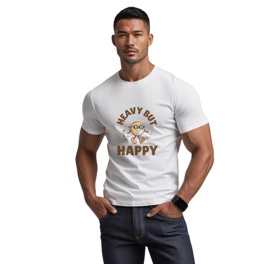 Heavy But Happy Plus Size Unisex Classic Crew T-Shirt