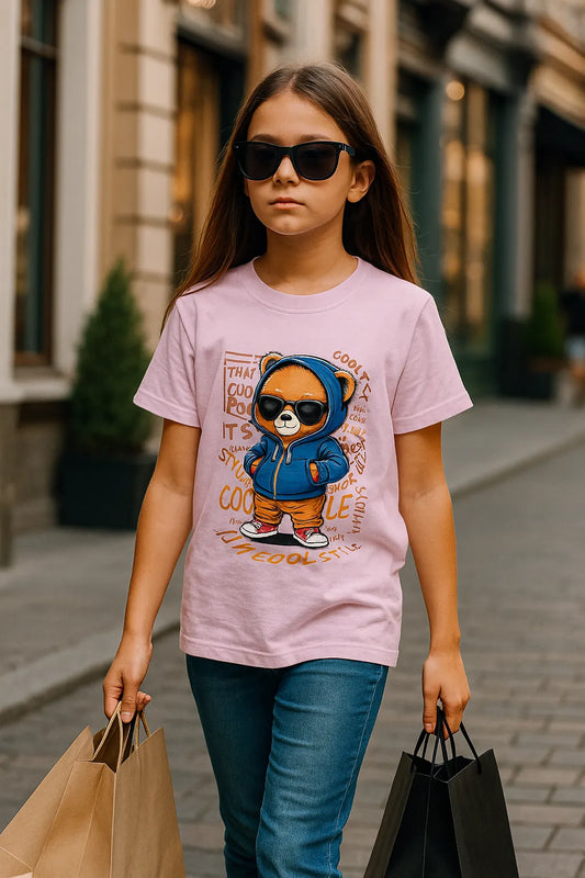 🐻 Hoodie Bear - Girls Tee 💙