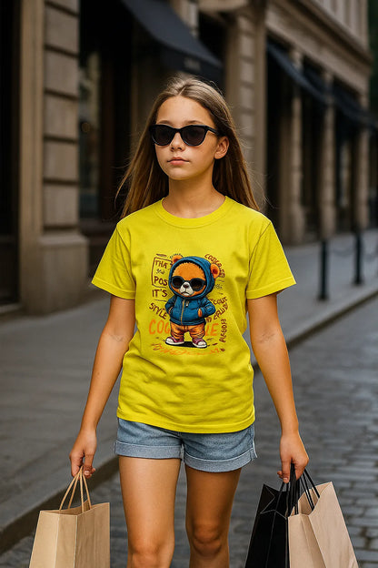 🐻 Hoodie Bear - Girls Tee 💙