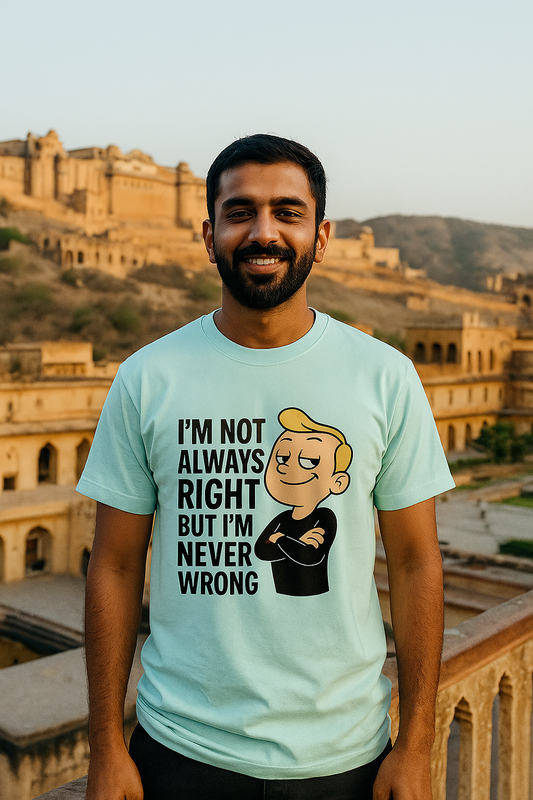 😎 "I’m Not Always Right, But I’m Never Wrong" Stretchable T-Shirt 😏