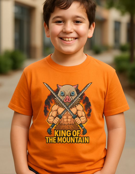 Boys Graphic T-Shirt – “King of the Mountain” Edition 🗡️🔥
