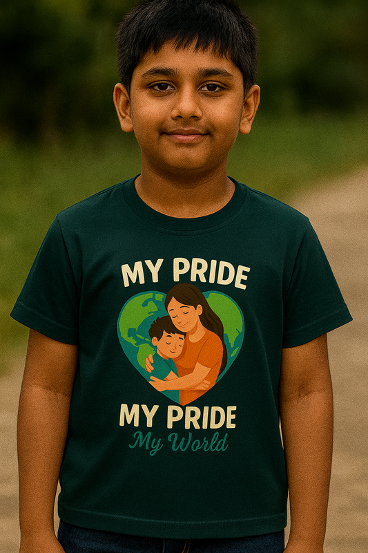 💚 My Pride, My World – Mom &amp; Son Love Kids T-Shirt 🌍
