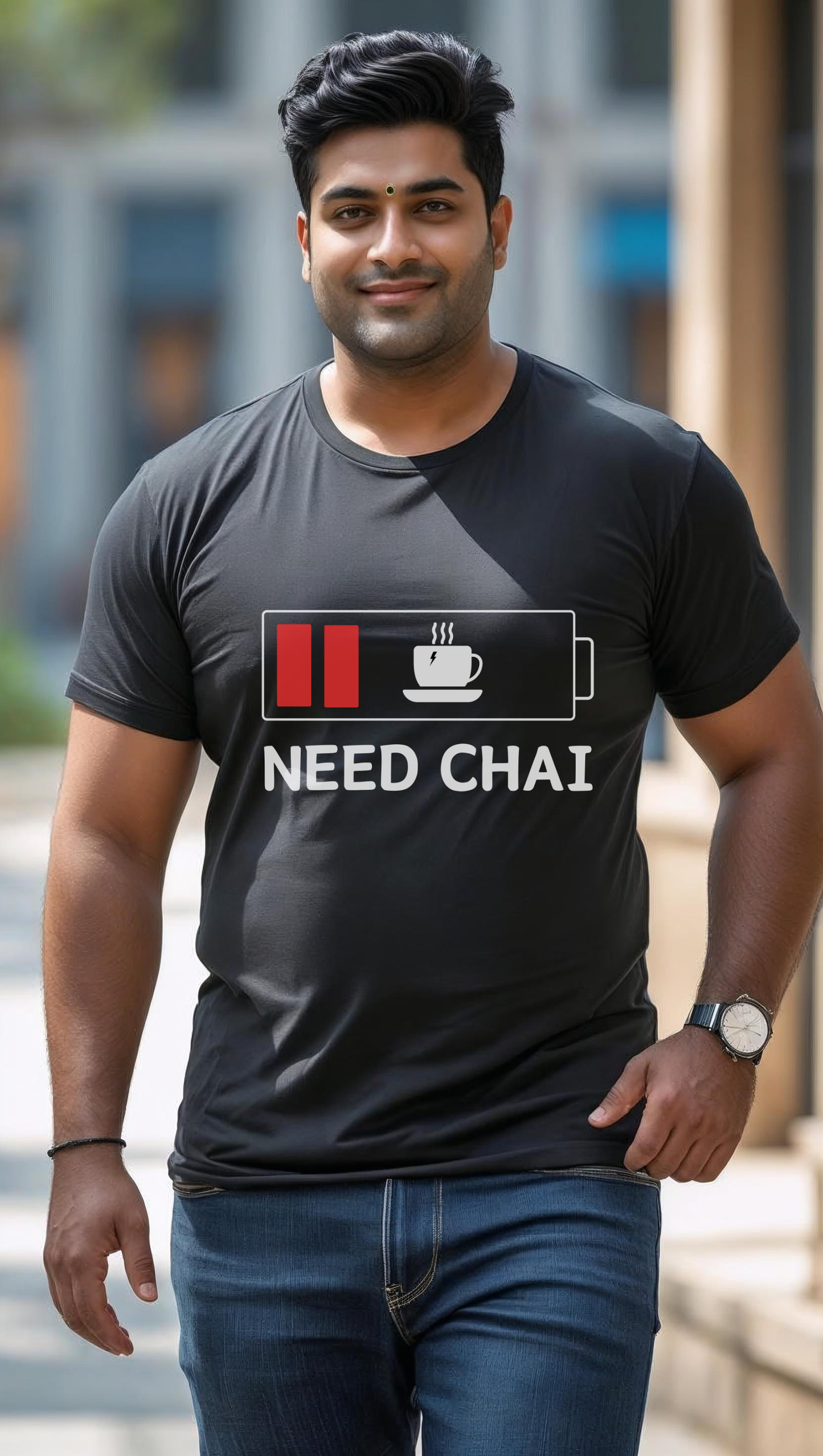 Need Chai Plus Size Man's Supima Cotton T-Shirt