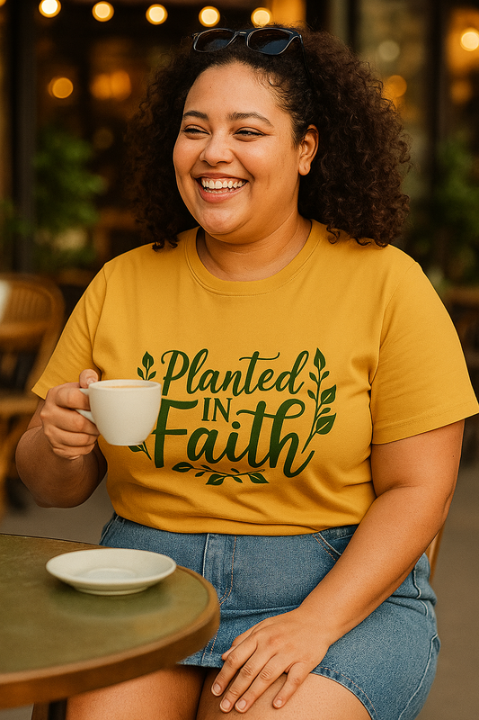 🌟 Planted in Faith – Plus Size T-Shirt 🌟