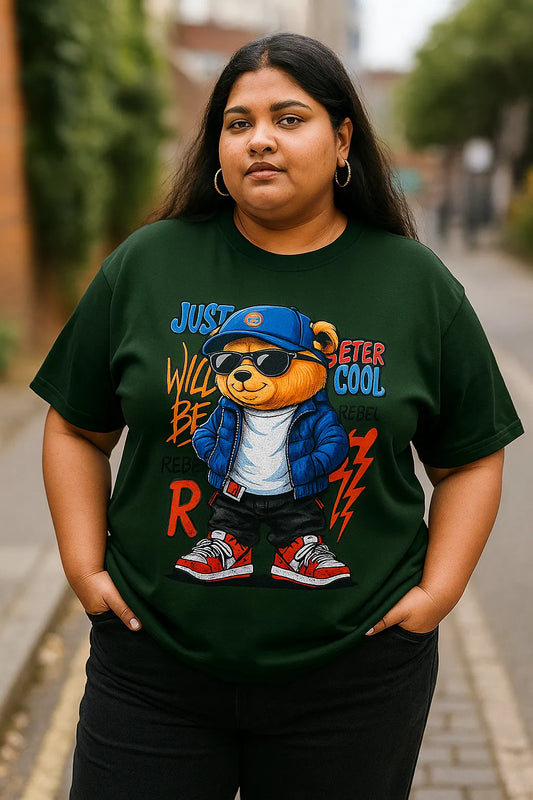 Rebel Bear Vibes - Plus Size Tee 🐻⚡