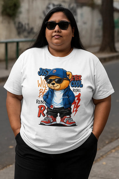 Rebel Bear Vibes - Plus Size Tee 🐻⚡