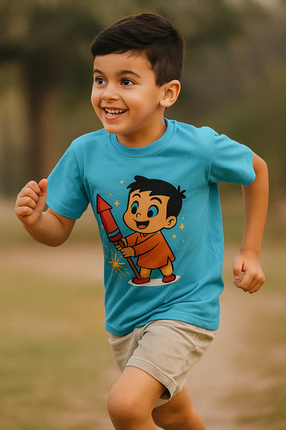 🎆 Rocket Boy - Festive Fun Boy's T-Shirt 🎆