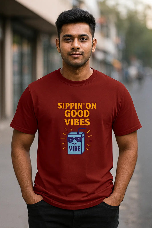 🥤 "Sippin’ on Good Vibes" - Unisex T-Shirt