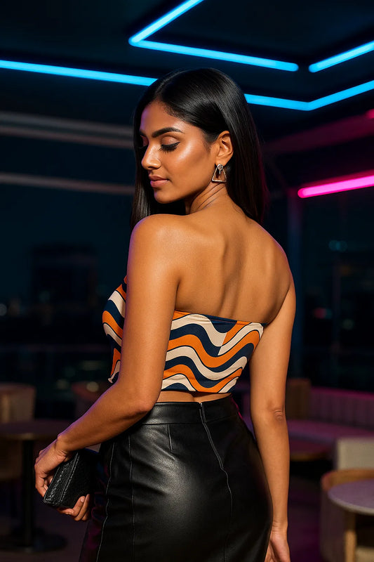 🌊✨ Retro Wave Tube Top ✨🌊