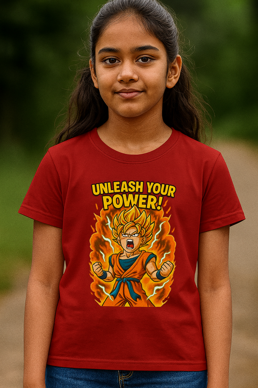 🔥 Unleash Your Power – Super Saiyan Kids T-Shirt ⚡