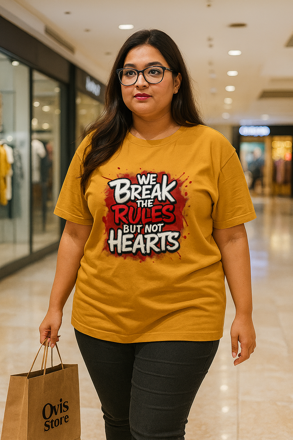 🔥 Break the Rules, But Not the Hearts! ❤️🔥 - Plus Size  Unisex T-Shirt