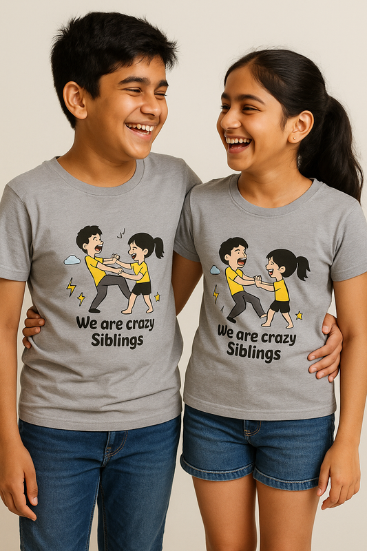 💥 "We Are Crazy Siblings" Combo T-Shirts 💥