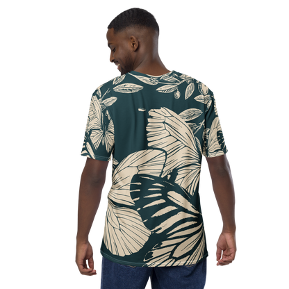 Green Cream Floral Print