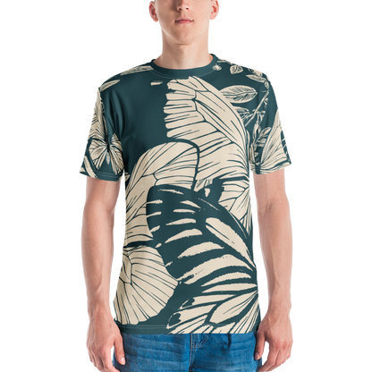 Green Cream Floral Print
