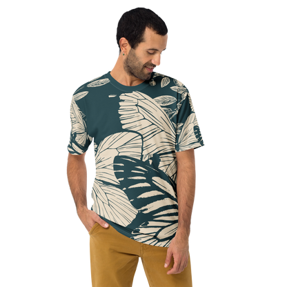Green Cream Floral Print