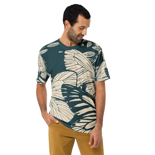Green Cream Floral Print