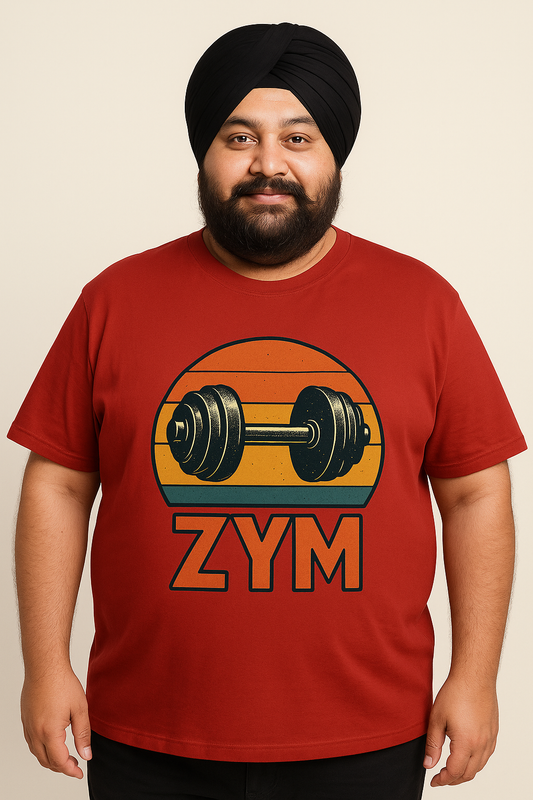 ZYM Vintage Dumbbell Plus Size T-Shirt